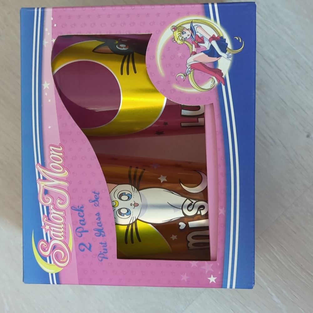 BNIB Sailor Moon Pint Glasses
